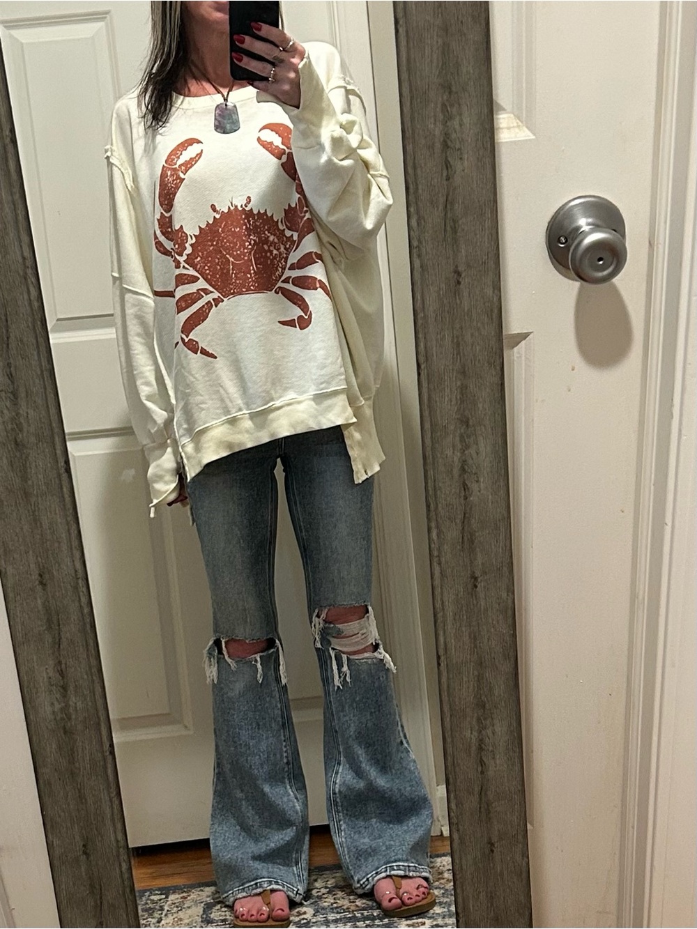 NWT We The Free Graphic Camden Pullover in Crab Print - Picture 16 of 16